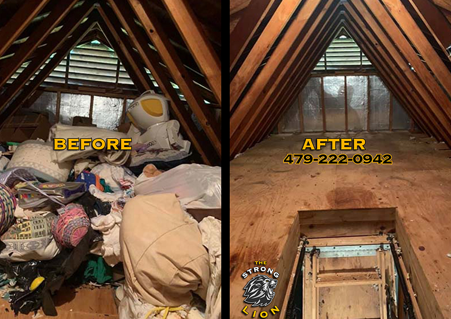 Attic Removal in Arkansas -The Strong Lion Junk Removal