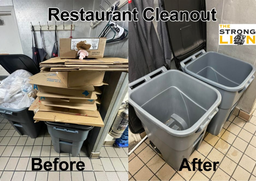 Restaurant cleanout - The Strong Lion Junk Removal